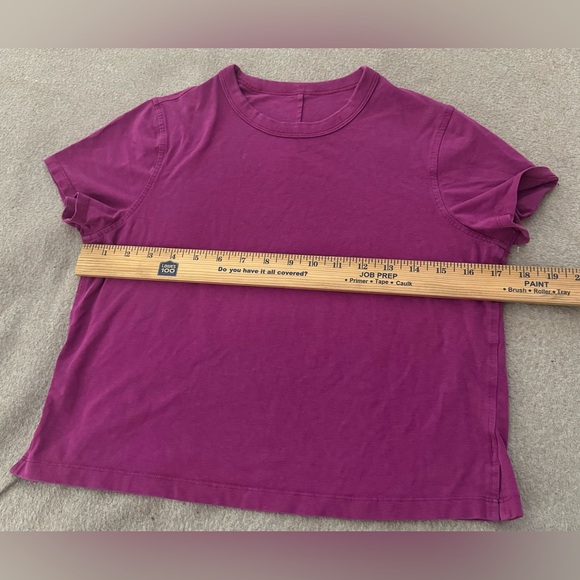 Lululemon All Yours Cropped T-Shirt Purple Size 4 - Picture 2 of 6